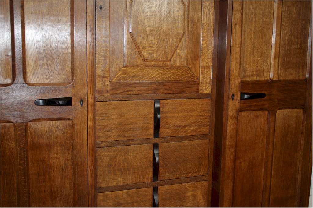 Cotswold School three section wardrobe c1928 by Gordon Russell