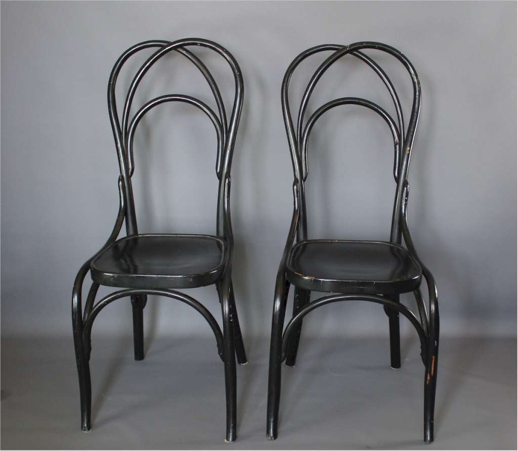 A pair of bentwood high-back chairs M Baum's Sohne,