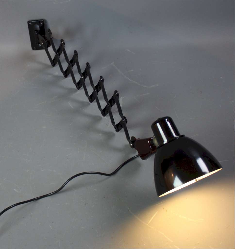 Vintage German Scissor Lamp with Bakelite Shade from Helion Arnstadt