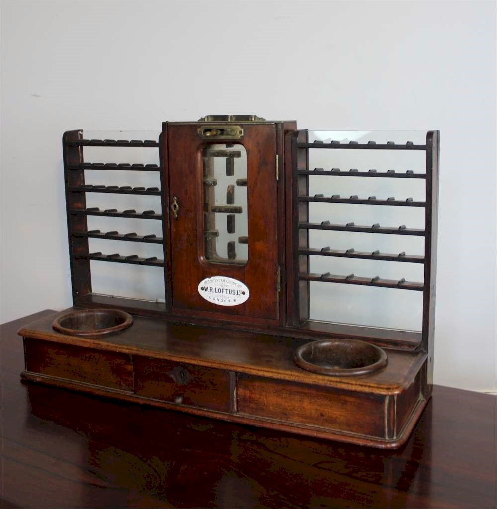 Victorian mahogany dispenser by W R Loftus