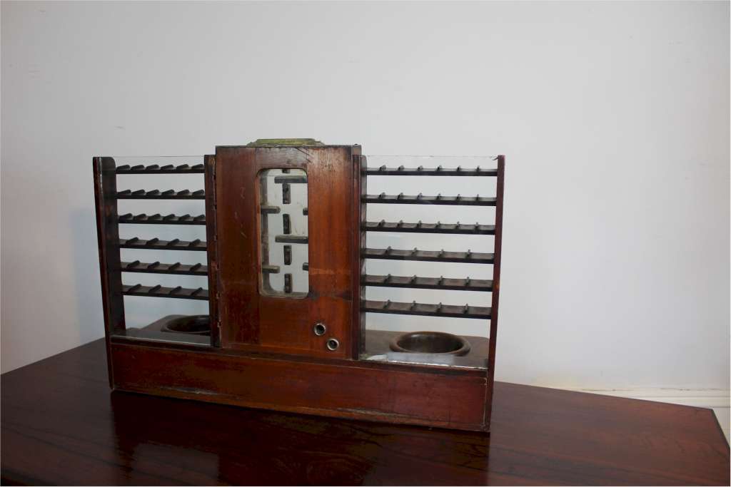 Victorian mahogany dispenser by W R Loftus