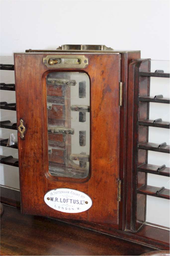 Victorian mahogany dispenser by W R Loftus