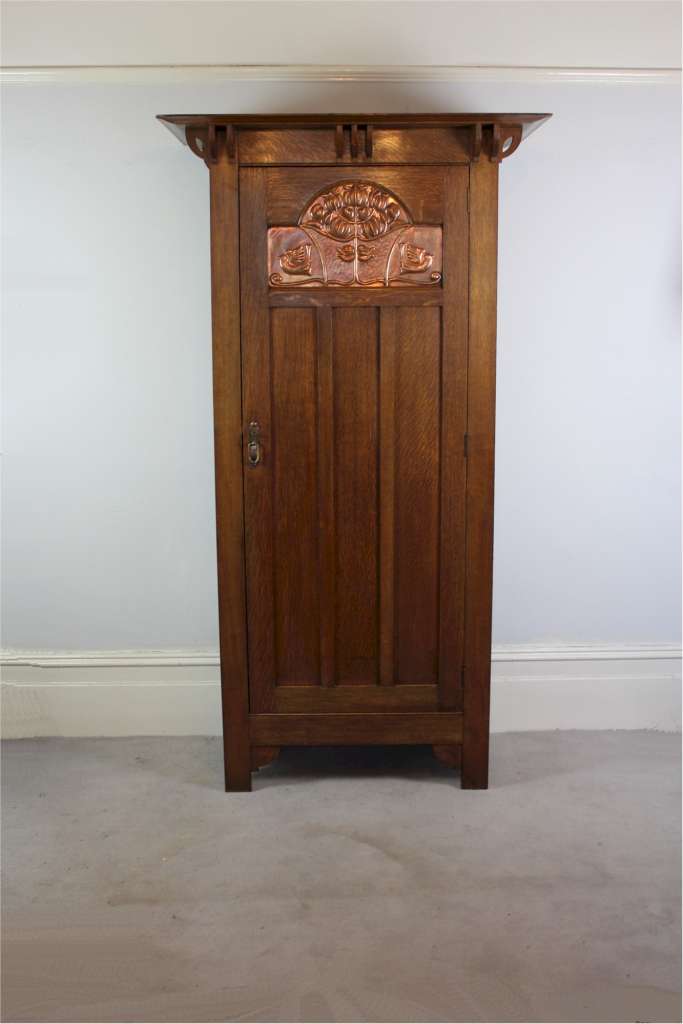 Arts and Crafts oak wardrobe by Shapland and Petter