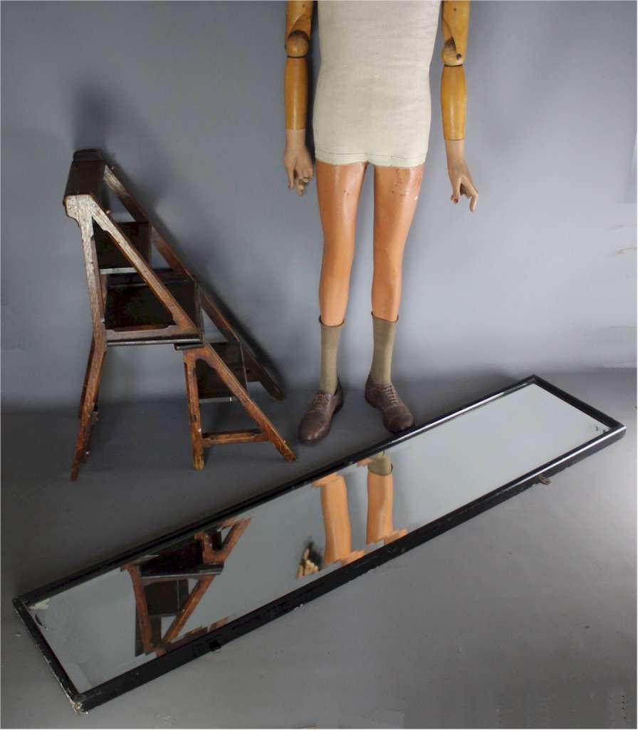 Victorian black framed shop mirror Art Furniture