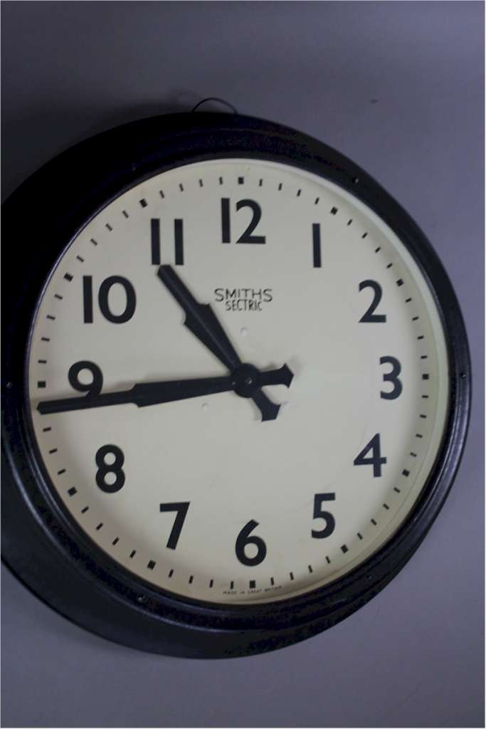 Large Smiths Sectric Industrial Wall Clock Metal SOLD Art Furniture