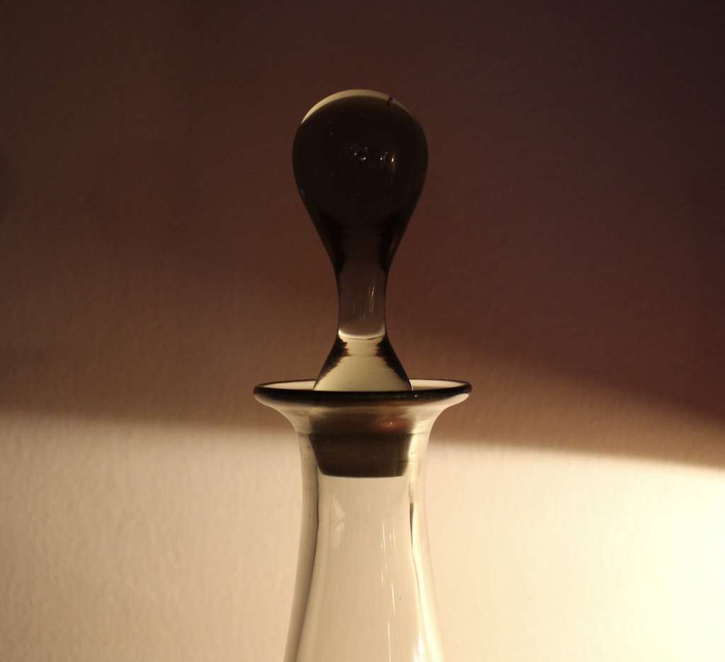 Smoky Gray Mid-Century Decanter