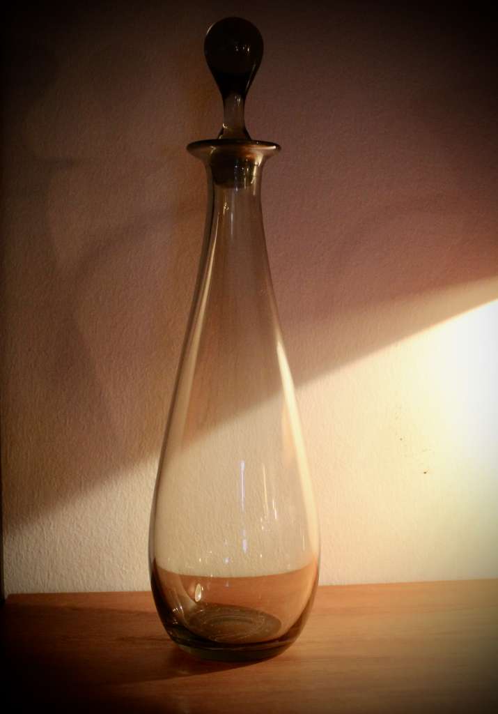 Smoky Gray Mid-Century Decanter