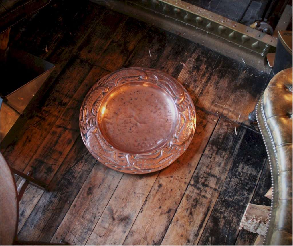 Liberty Arts and Crafts copper charger with Birds