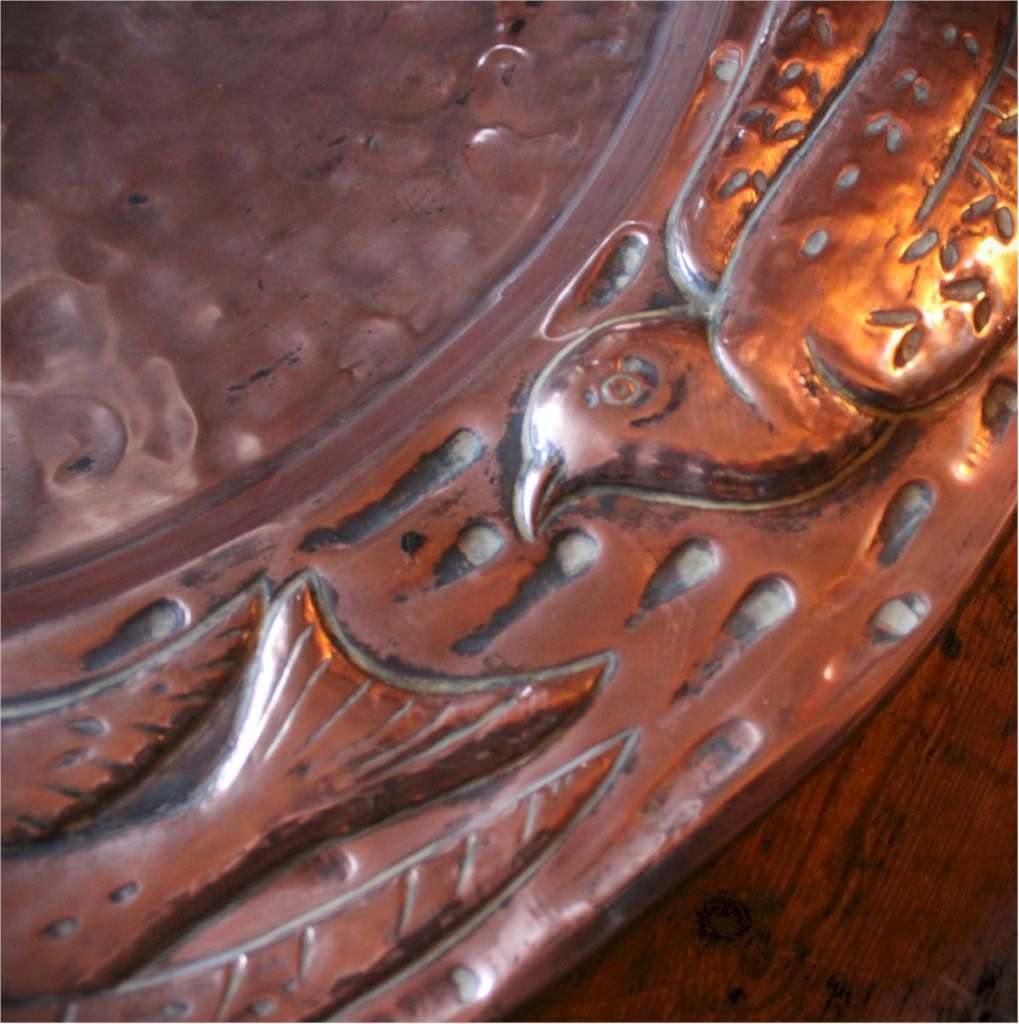 Liberty Arts and Crafts copper charger with Birds