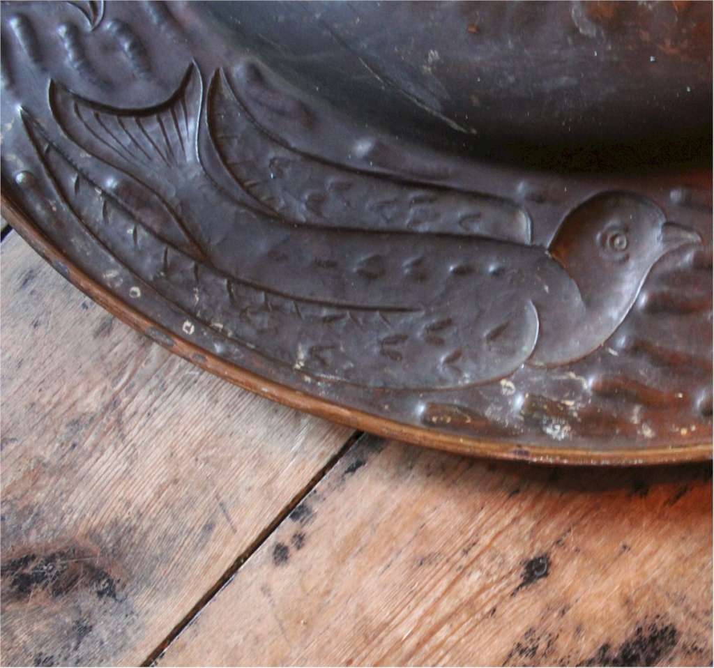 Liberty Arts and Crafts copper charger with Birds
