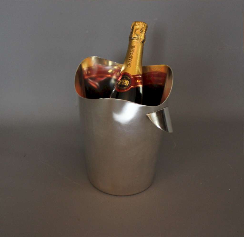 Swiss Silver Plated Ice Bucket 1950 Art Deco Objects Art Furniture