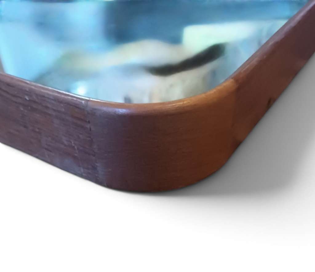 A Teak mid-century wall mirror