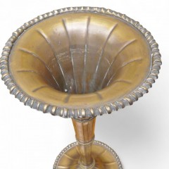 Fluted and ribbed 1920's vase plated on brass