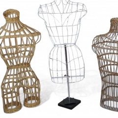 1930's wirework female mannequin on stand