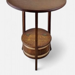  Arts and crafts table in oak by R A Lister of Dursley