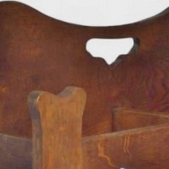 Arts and crafts umbrella stand in oak with stylised