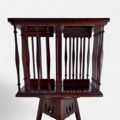 S & P arts and crafts revolving bookcase