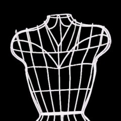 1930's wirework female mannequin on stand