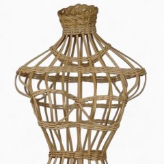 Mid Century wicker mannequin female form