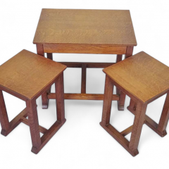 Arts and crafts nest in golden oak