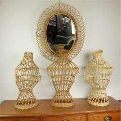 French 1950's female wicker torso