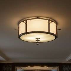  Large Art Deco chrome ceiling light