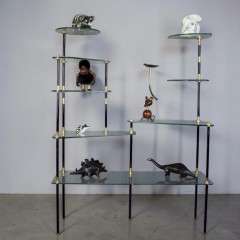 French 1950's shop window shelving unit