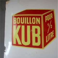 Bouilon Kub French enamelled advertising sign