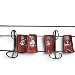 Mid Century Italian hatrack iron and ceramic