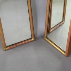 Pair of Victorian gilt framed shop mirrors c1900