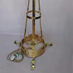 Arts and crafts floor lamp in polished brass