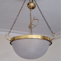 Frosted bowl ceiling light