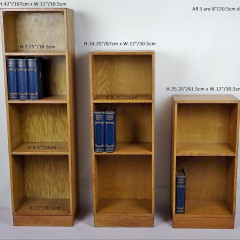  Heals 3 part bookcase in limed oak