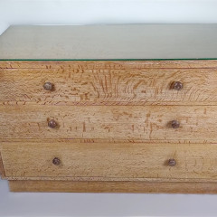 Good quality 3 drawer chest in limed oak