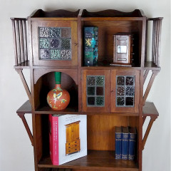 Arts and crafts bookcase small and compact
