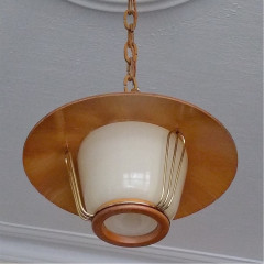 Stylish Mid Century ceiling lamp in sycamore