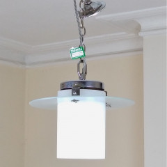 Art deco Modernist ceiling light in chrome