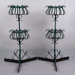 Pair of wrought iron planters