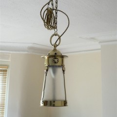 Arts and crafts ,tapered ,brass ceiling light