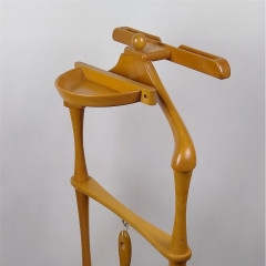 Mid Century valet stand in honey beech