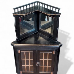 Small Aesthetic movement corner cabinet