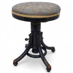 Viennese bentwood adjustable stool by J & J Kohn