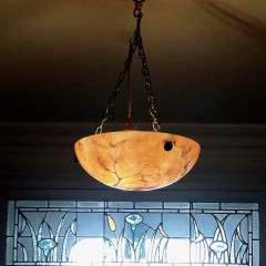 Alabaster bowl ceiling shade