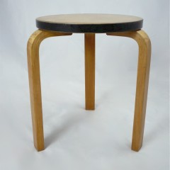 Alvar Aalto stool with Finmar label