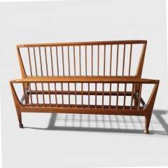 Mid Century King Size bed frame in Oak