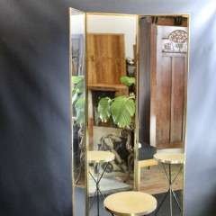Vintage French Triptych folding mirror,