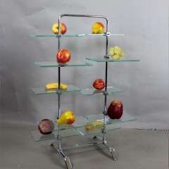 1930's chrome and glass shop display stand