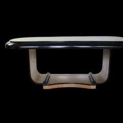 Art Deco U Based dining table in birds eye maple