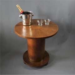 Art Deco Drum centre table in oak