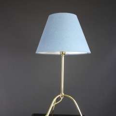 1950's brass tripod table lamp